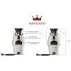 imageWaste King Garbage Disposal for Kitchen Sink with Power Cord Compact Food Waste Disposer L11112 HP  Continuous Feed