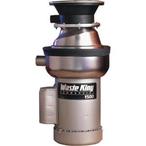 imageWaste King 15001 15 HP Commercial Food Waste Disposer  Gray