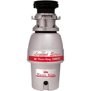 imageWaste King Garbage Disposal for Kitchen Sink with Power Cord Compact Food Waste Disposer L11112 HP  Batch Feed