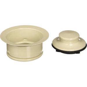 imageWaste King Decorative Garbage Disposal 3Bolt Mount Sink Flange and Stopper Chrome  3150AMCAlmond